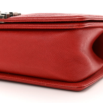 Chanel Caviar Quilted Medium Boy Flap Red 10 of 11