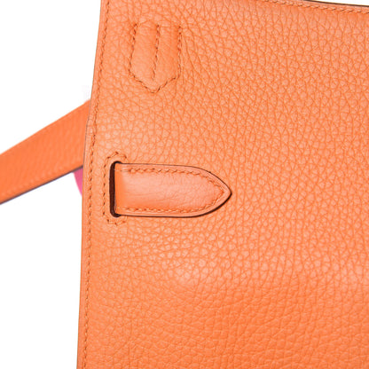 Hermes Taurillon Clemence Jypsiere 28 Orange 12 of 19