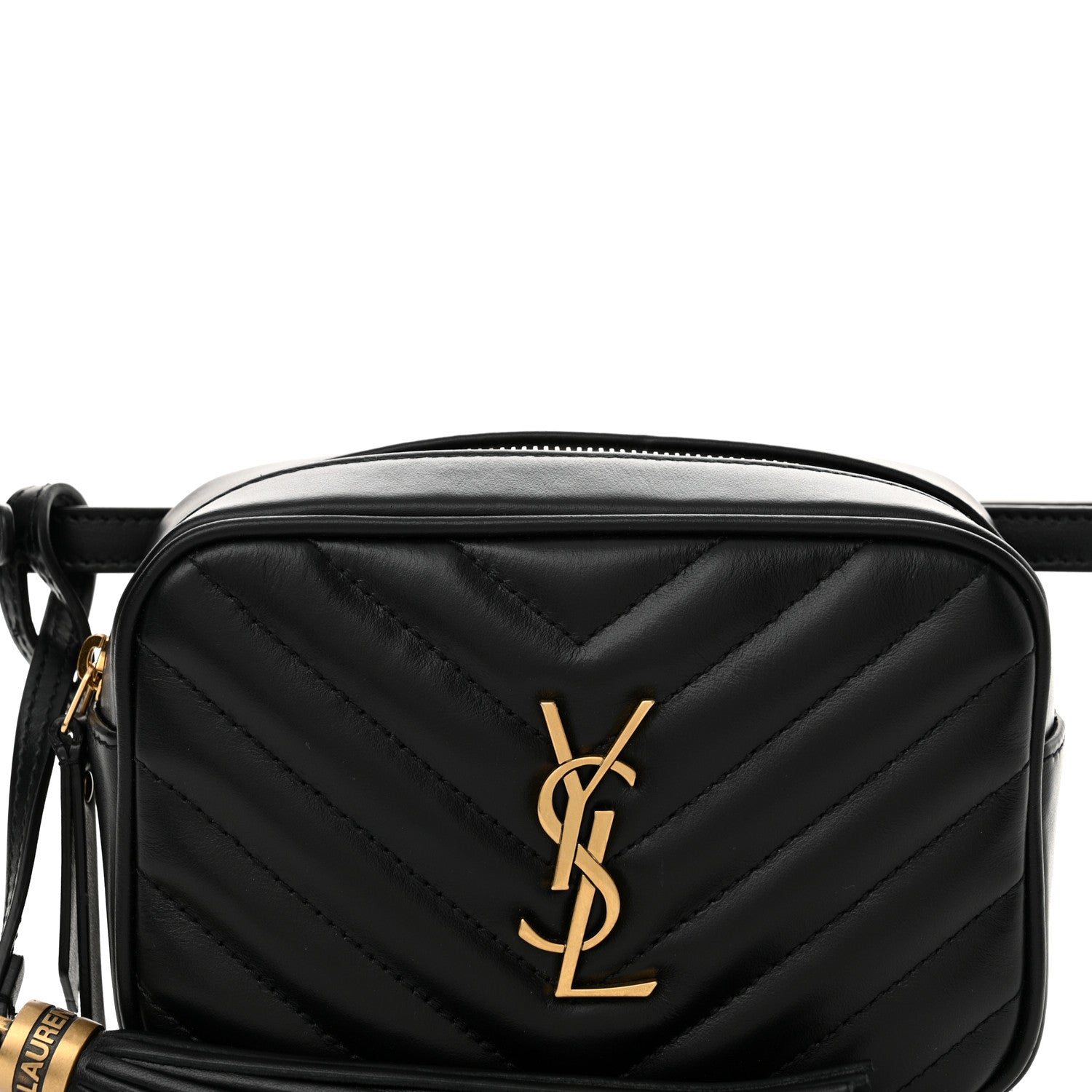 Saint Laurent Calfskin Matelasse Monogram Lou Belt Bag Black 8 of 12