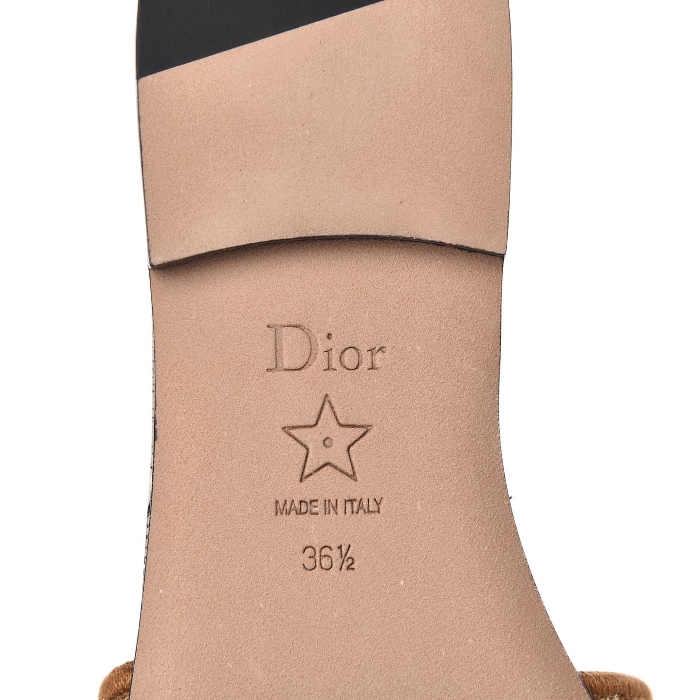 Canvas Lurex Baobab Embroidered Dway Flat Slide Sandals 36.5 Beige
