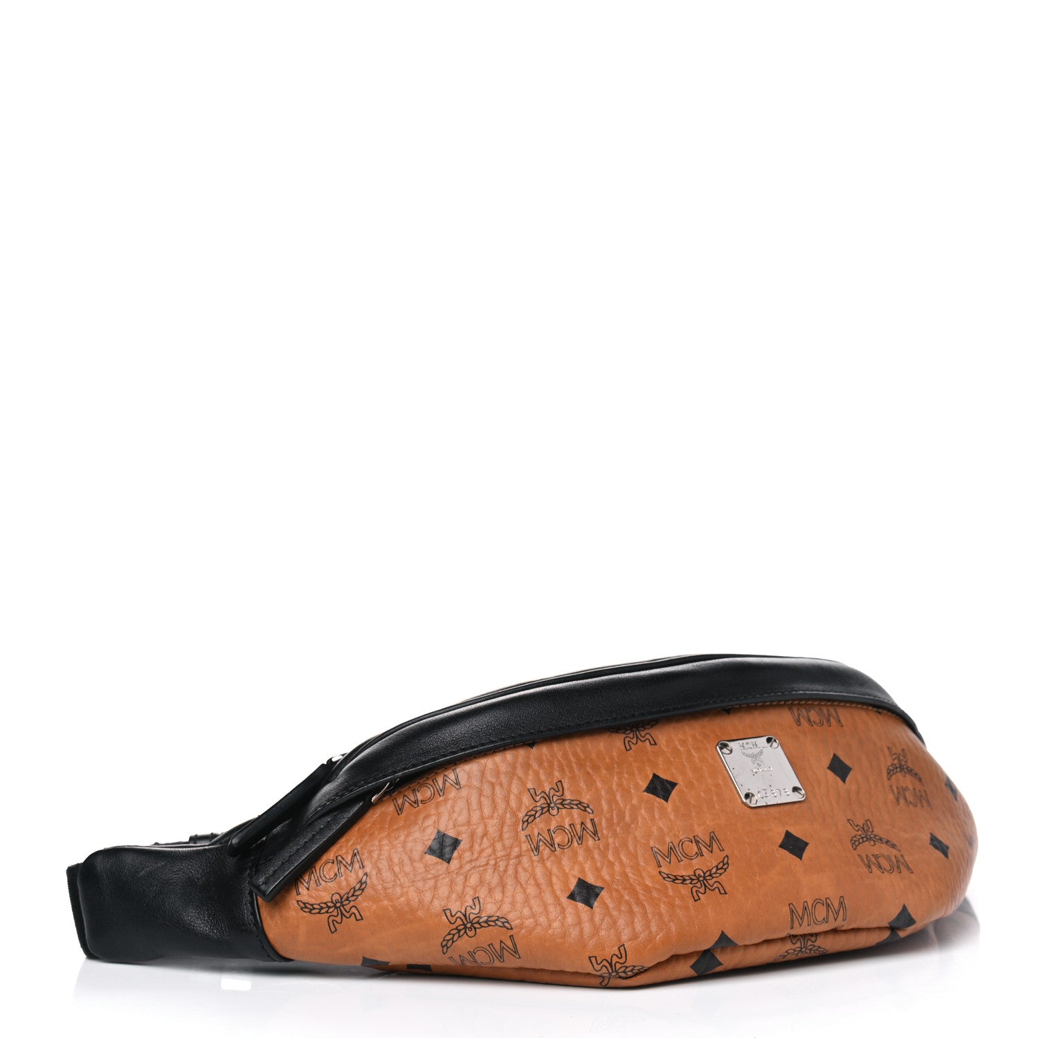 MCM Visetos Waist Bag Black Cognac 4 of 6
