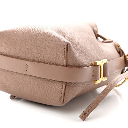 Chloe Grained Calfskin Micro Marcie Bucket Bag Woodrose 9 of 9