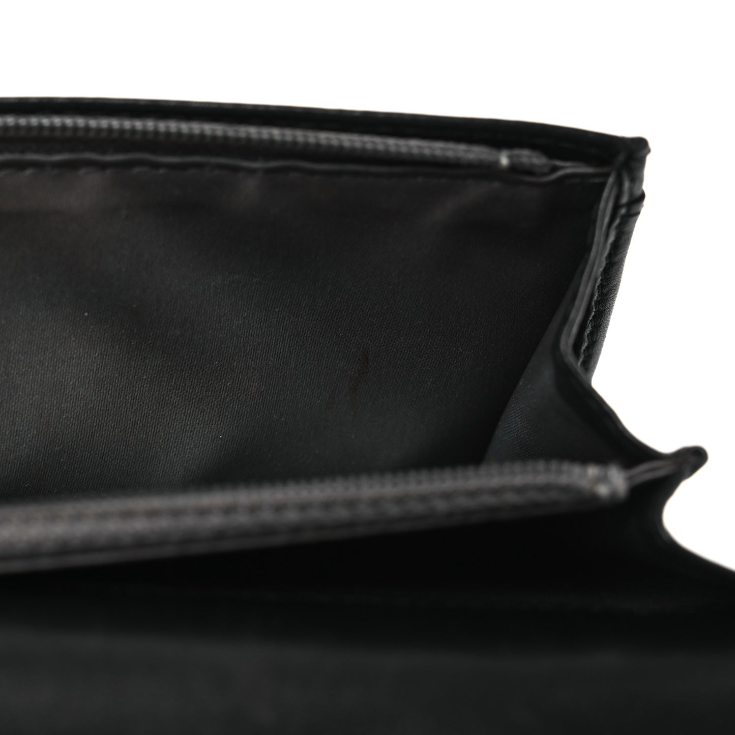 Patent Camellia Yen Wallet Black