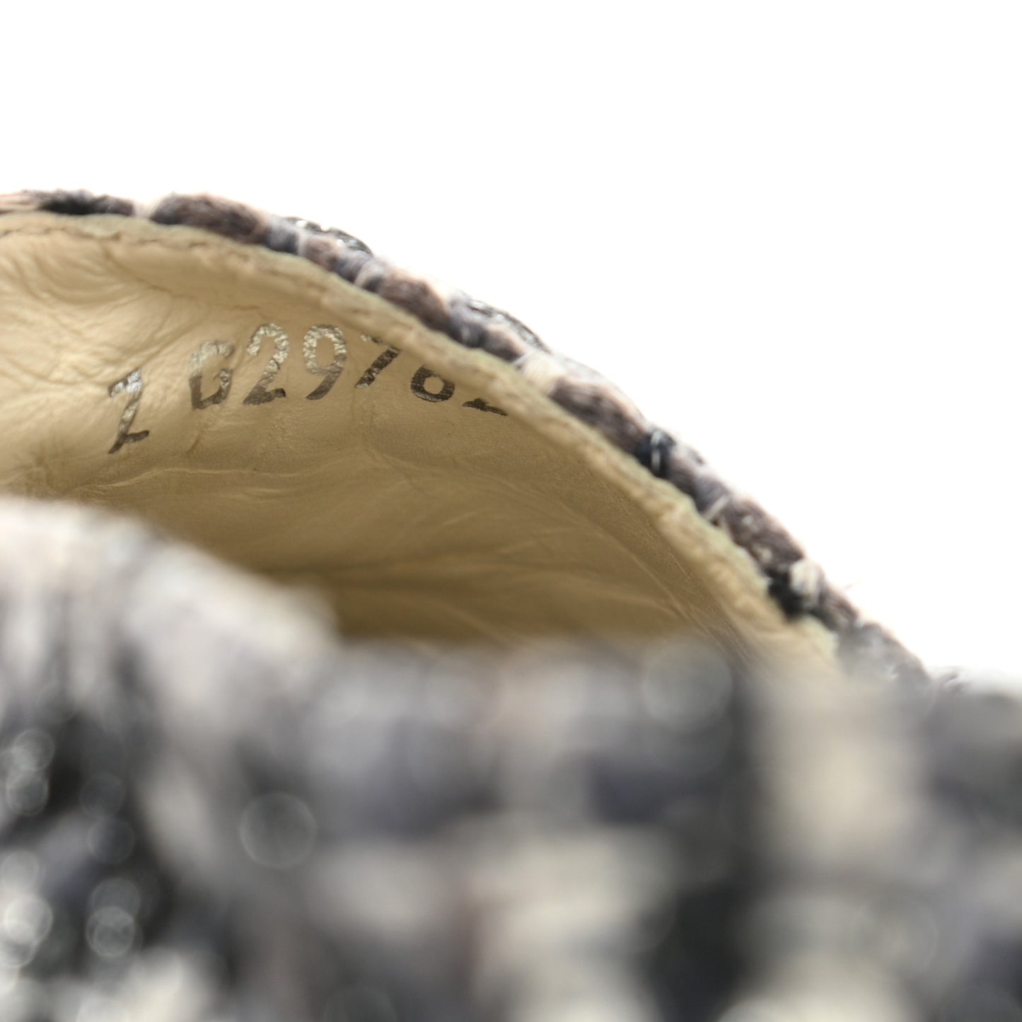 Metallic Tweed Lambskin CC Espadrilles 39 Blue Black Silver