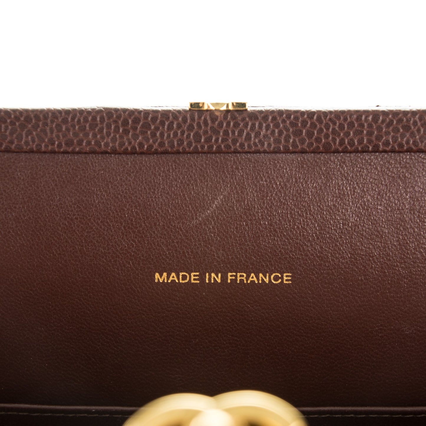Caviar Quilted Shoulder Bag Bordeaux
