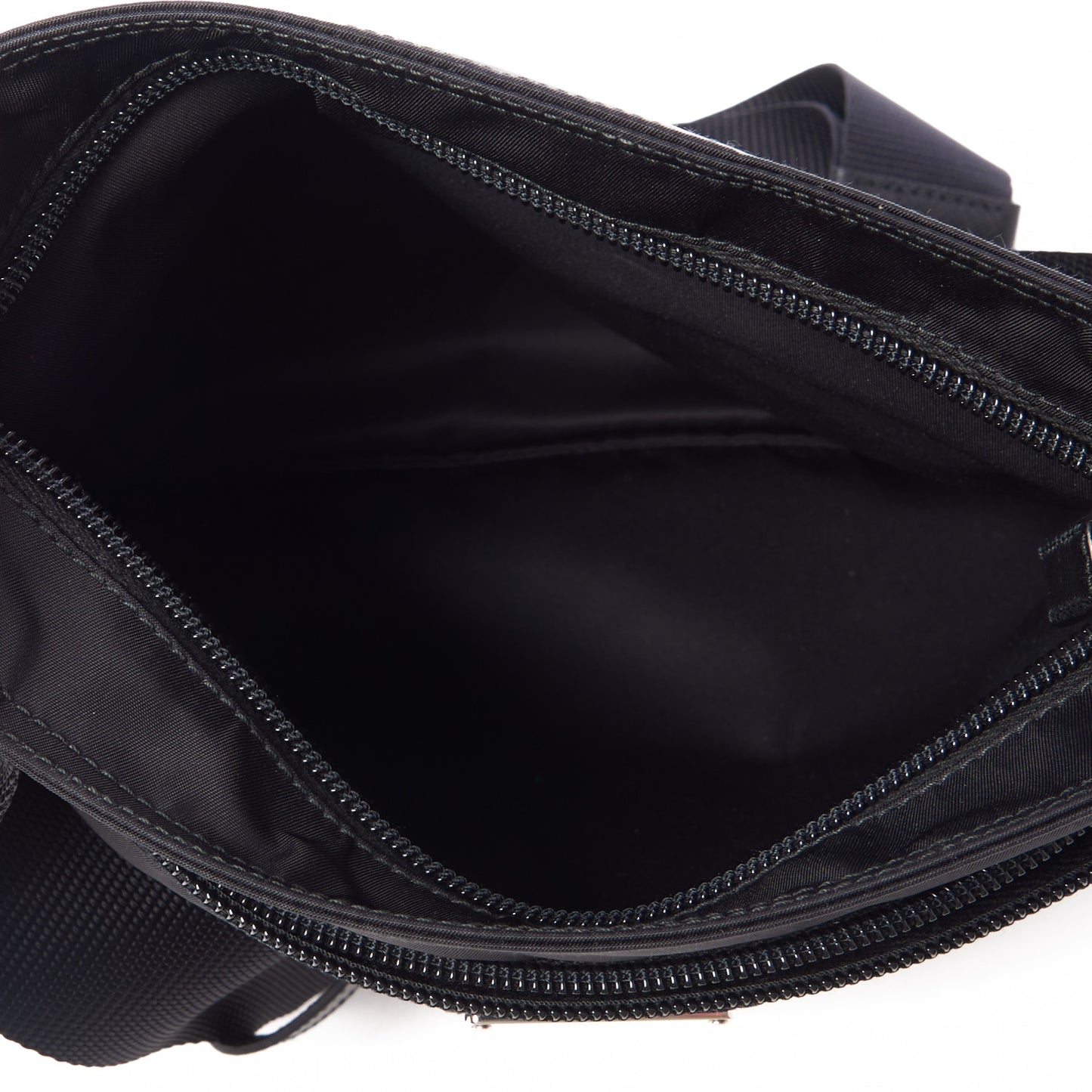 Nylon Vela Flat Messenger Bag Black