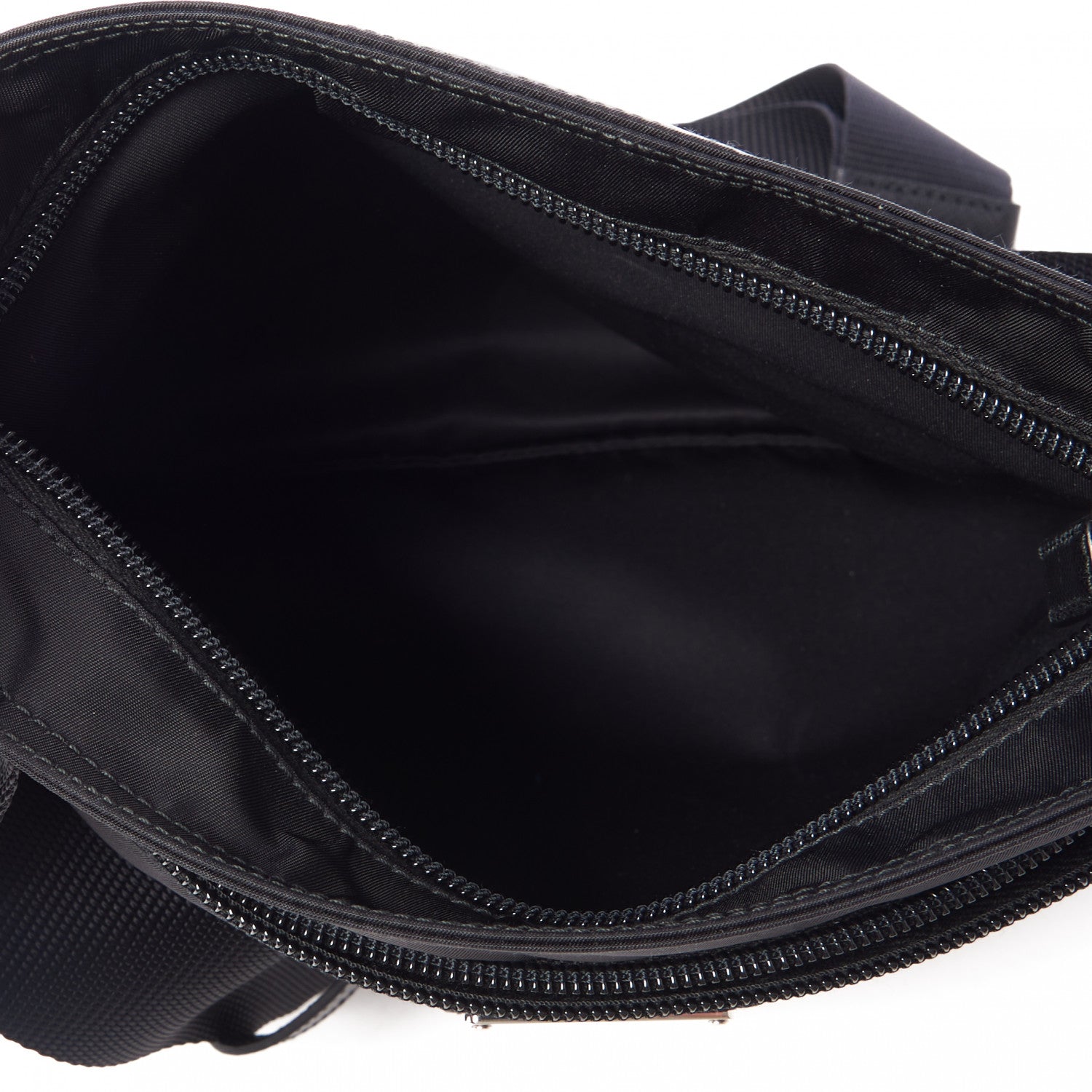 Prada Nylon Vela Flat Messenger Bag Black 7 of 10
