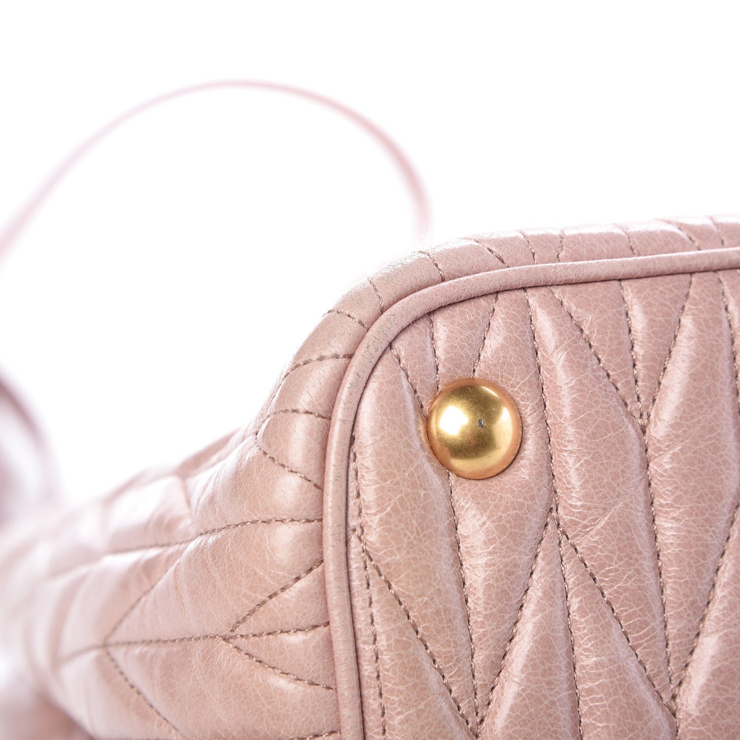 Miu Miu Vitello Shine Trapu Tote Mughetto 13 of 15