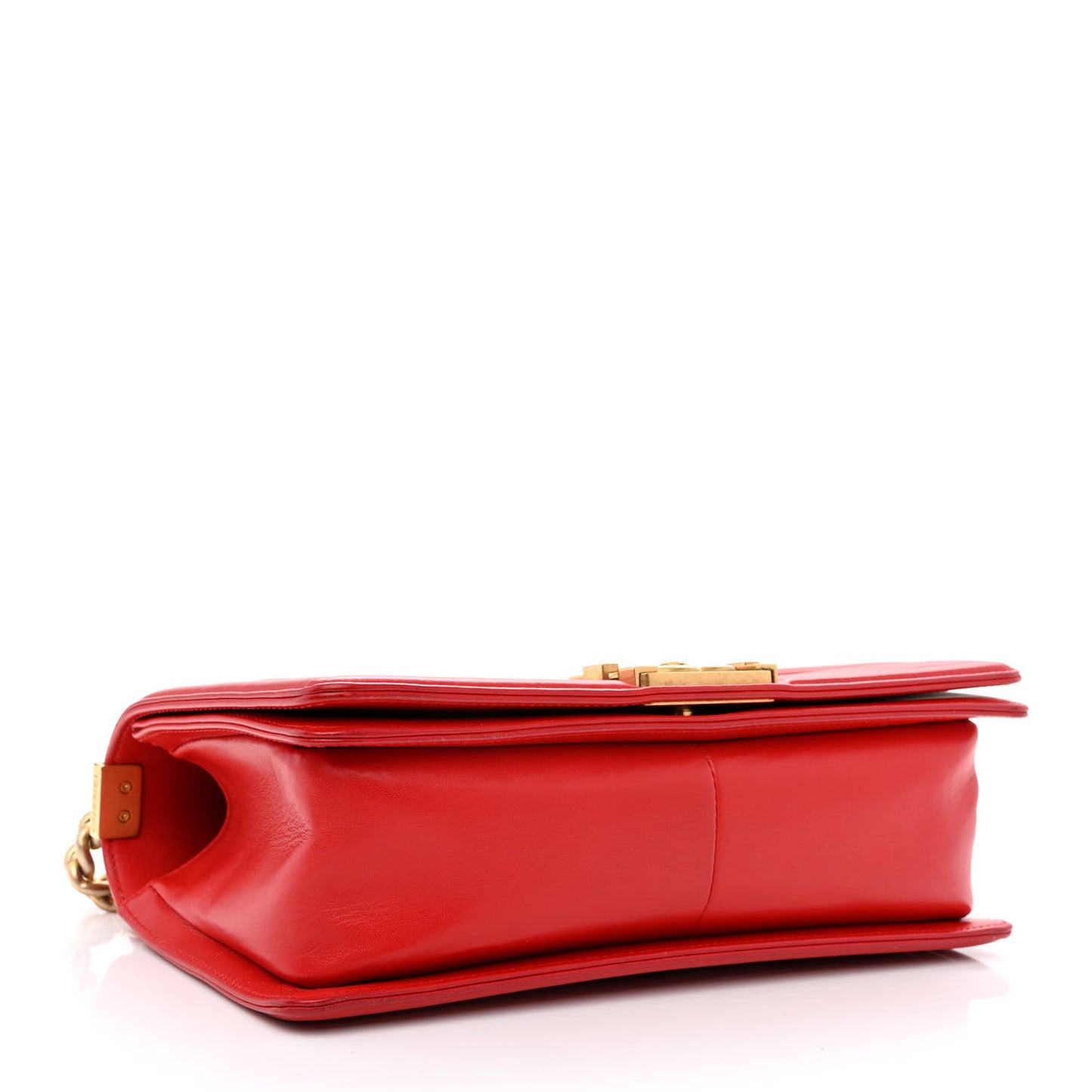 Snakeskin Medium Boy Flap Red