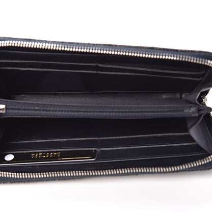 Chanel Denim Deauville Zip Around Wallet Dark Blue 5 of 14