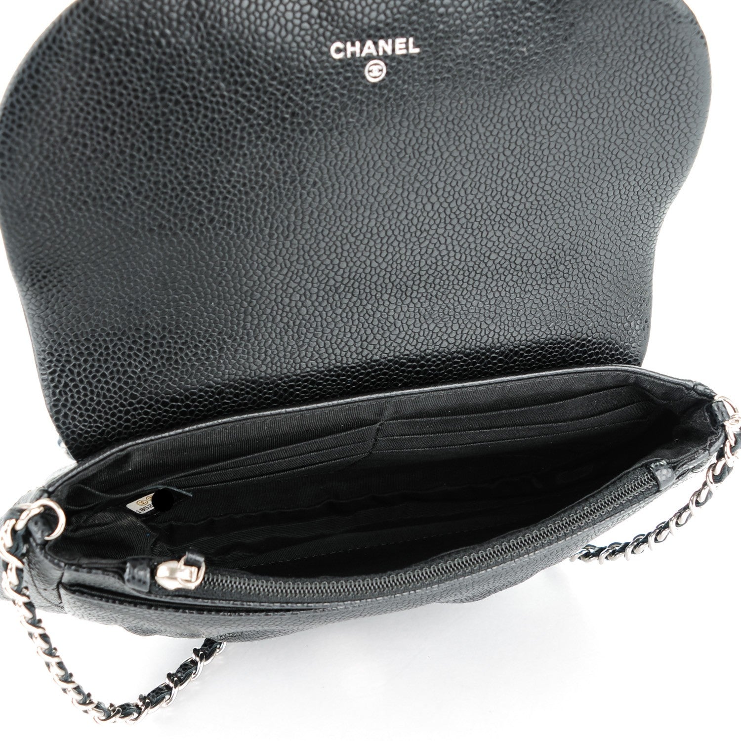 Chanel Caviar Half Moon Wallet On Chain WOC Black 5 of 8