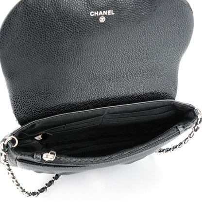 Chanel Caviar Half Moon Wallet On Chain WOC Black 5 of 8