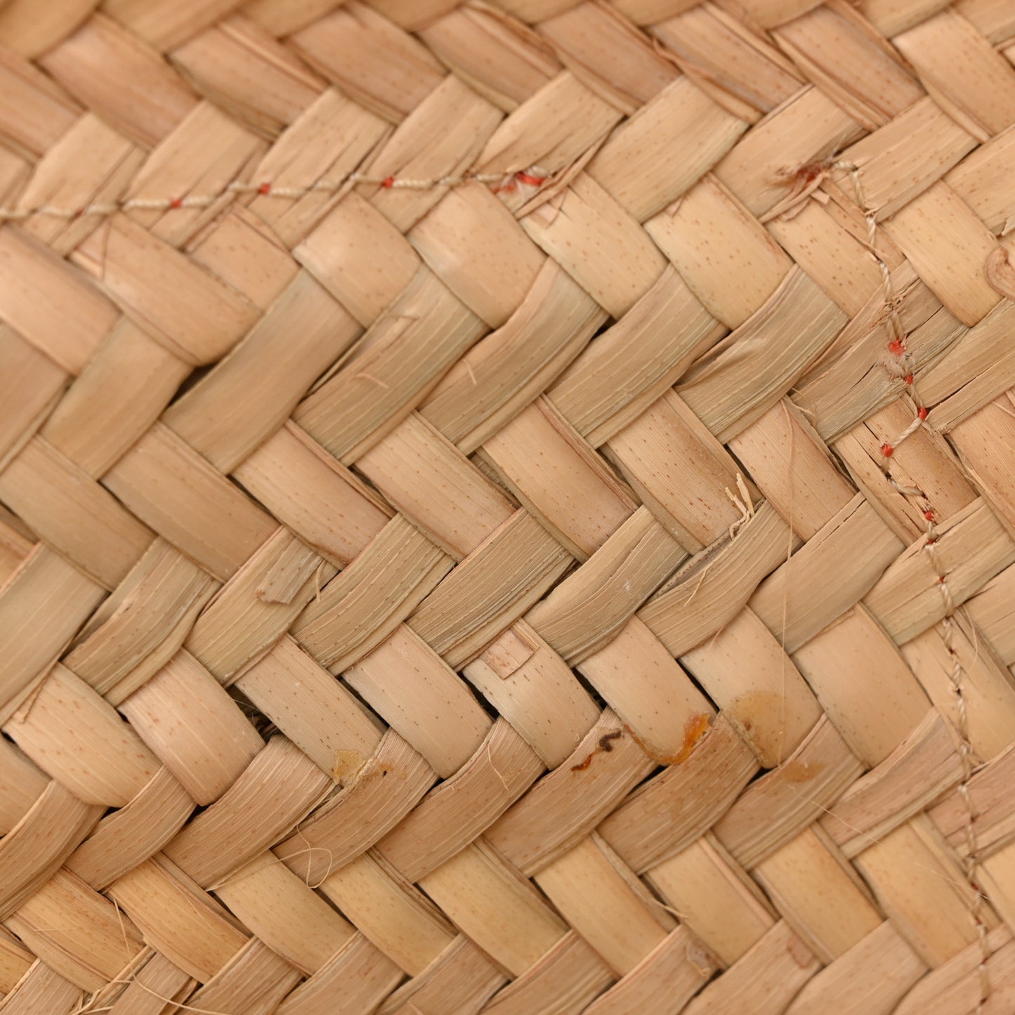 Raffia Small Grain Calfskin Medium Marcie Basket Orange
