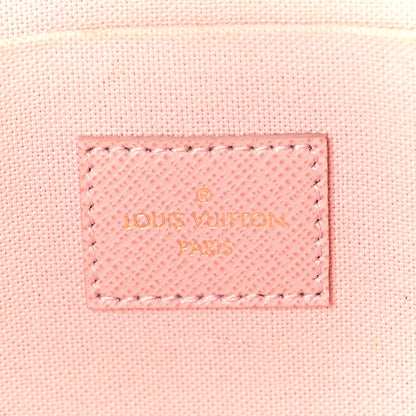 Louis Vuitton Damier Azur Pochette Felicie Chain Wallet Rose Ballerine 7 of 13
