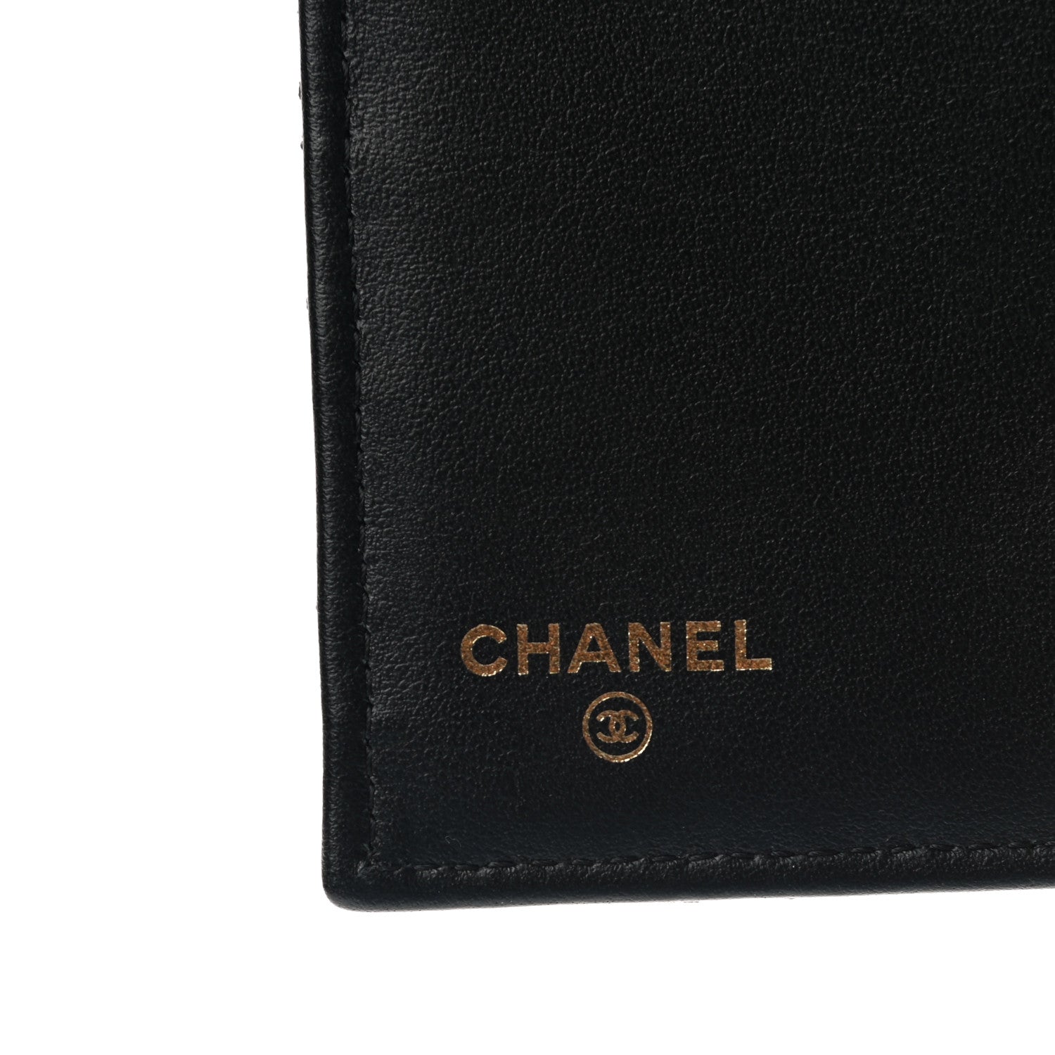 Chanel Lambskin Camellia Embossed Small Wallet Black 6 of 8