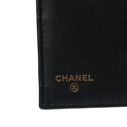 Chanel Lambskin Camellia Embossed Small Wallet Black 6 of 8