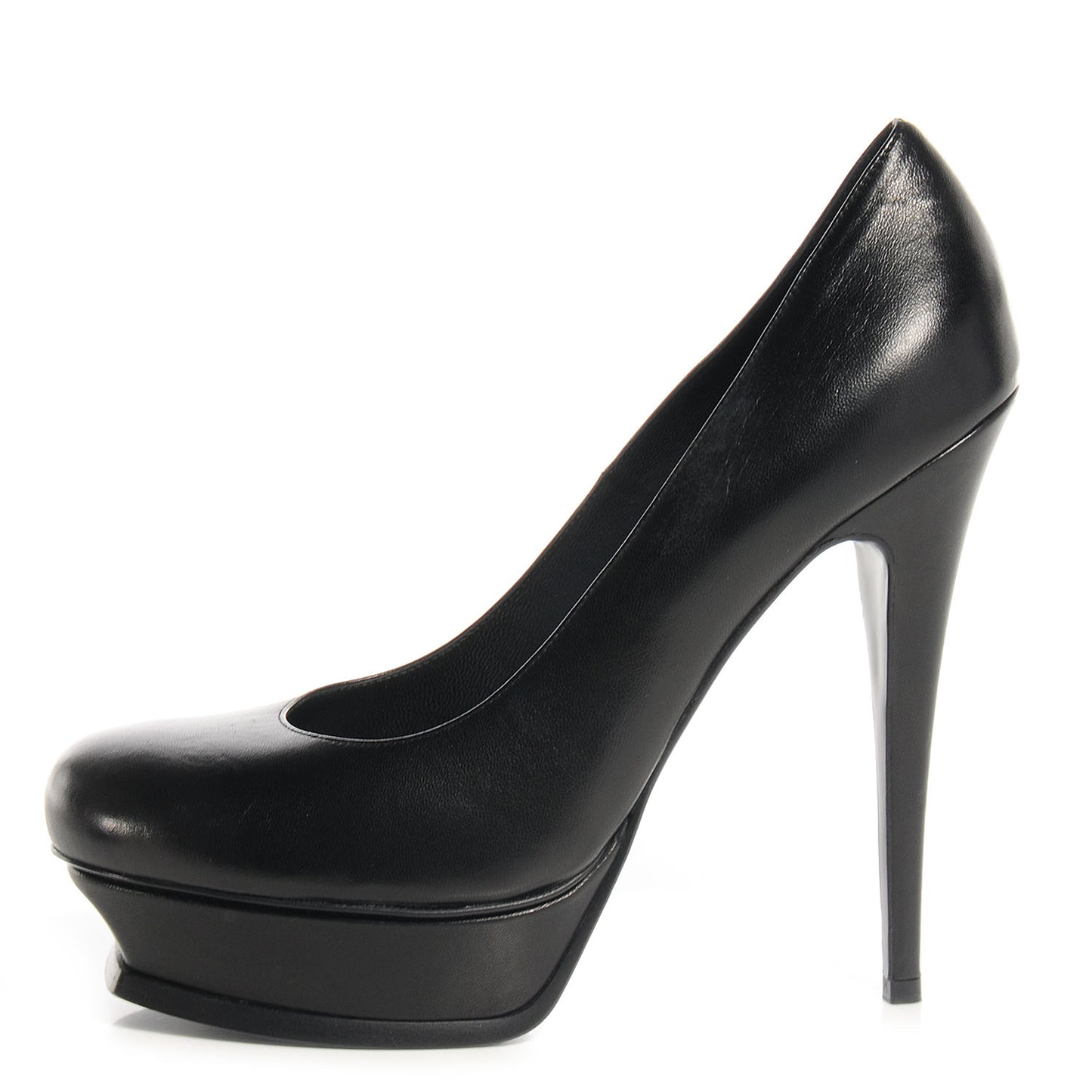 Calfskin Tribute 105 Platform Pumps 41.5 Black