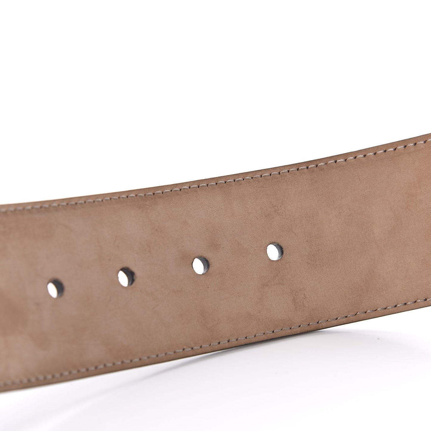 Moon Calfskin Nickel Buckle Belt 80 32 Black