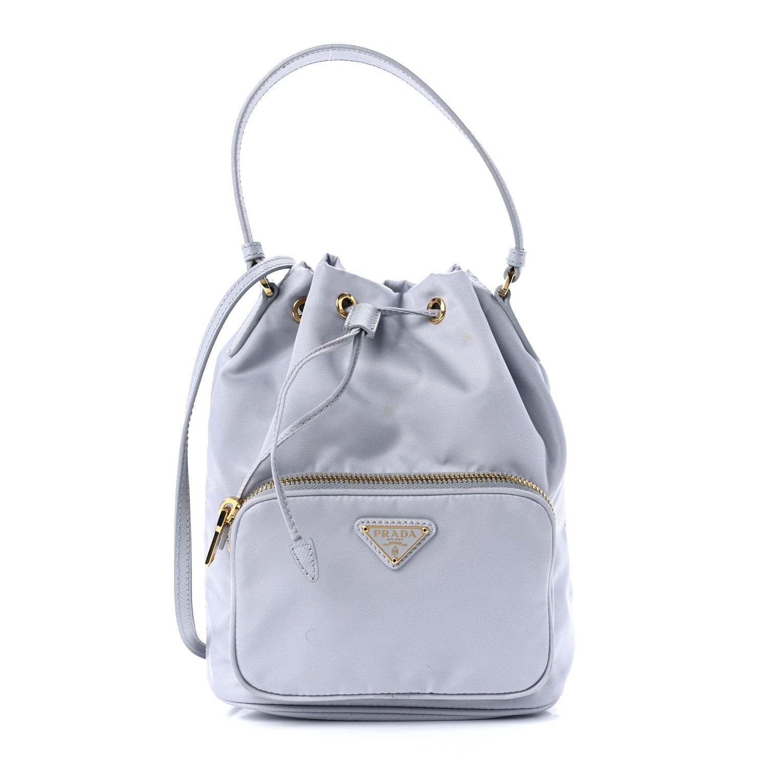 Prada Re-Nylon Saffiano Mini Bucket Crossbody Bag Fiordaliso 1 of 10
