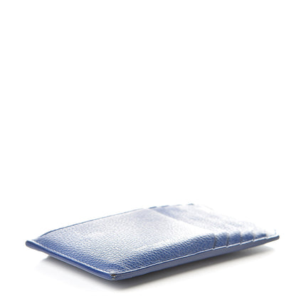 Saint Laurent Grained Calfskin 5 Fragments Zip Pouch Card Holder Blue 4 of 9