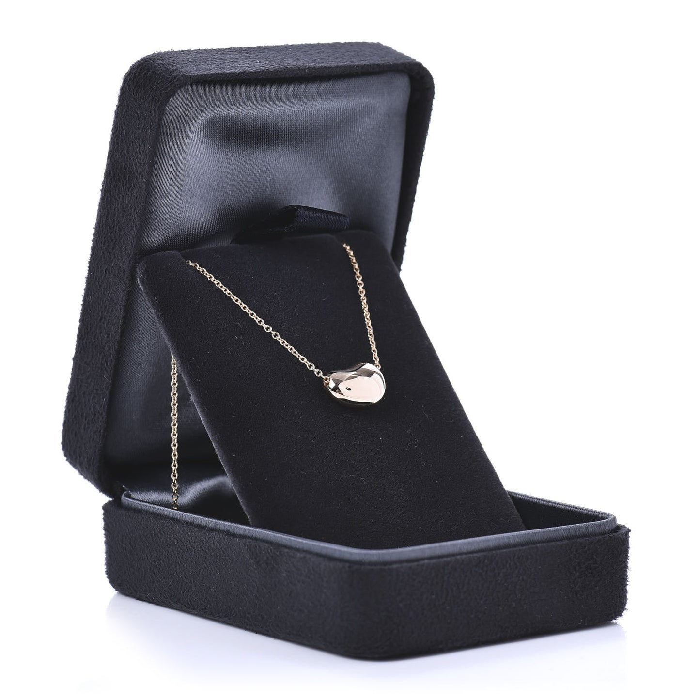 18K Rose Gold 12mm Elsa Peretti Bean Pendant Necklace