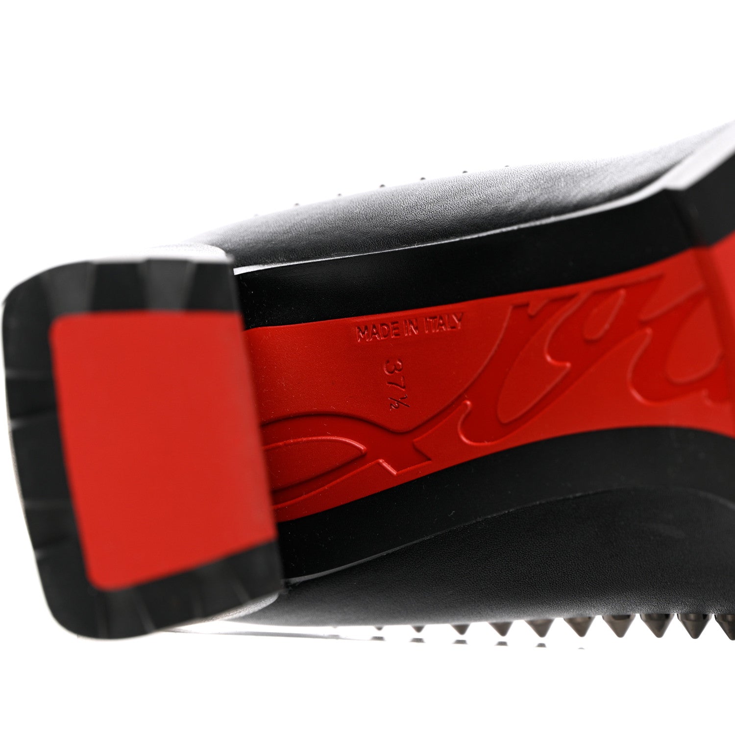 Christian Louboutin Nappa Out Line Spike Lug 100 Boots 37.5 Black 7 of 16