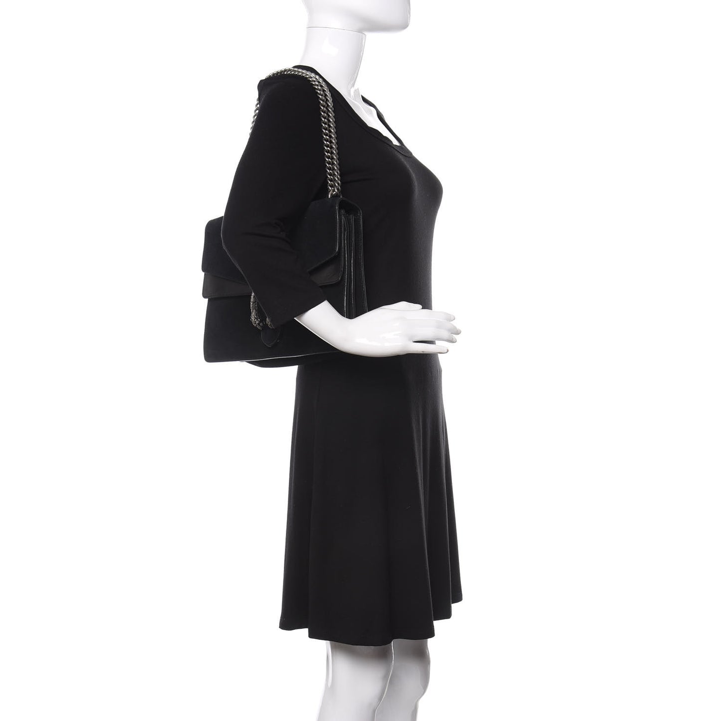 Suede Medium Dionysus Shoulder Bag Black