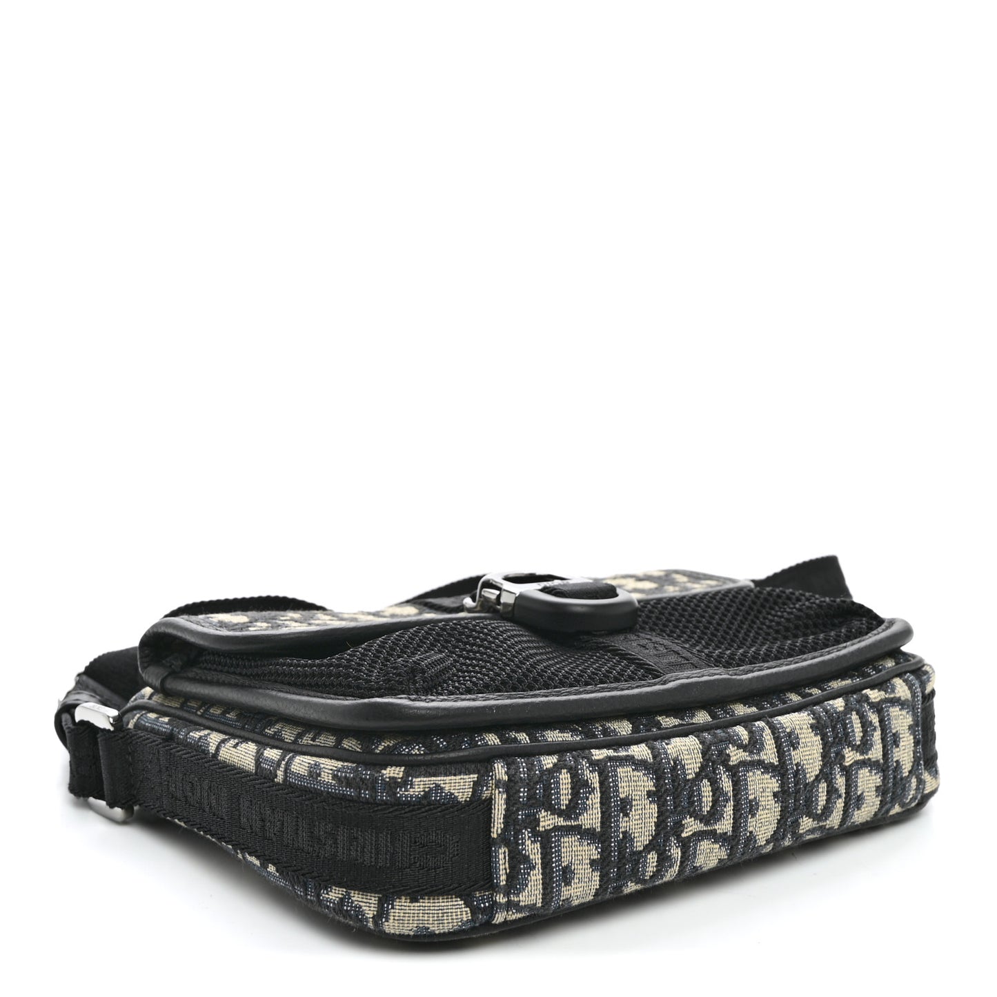 Oblique Jacquard Dior 8 Pouch With Strap Blue Black