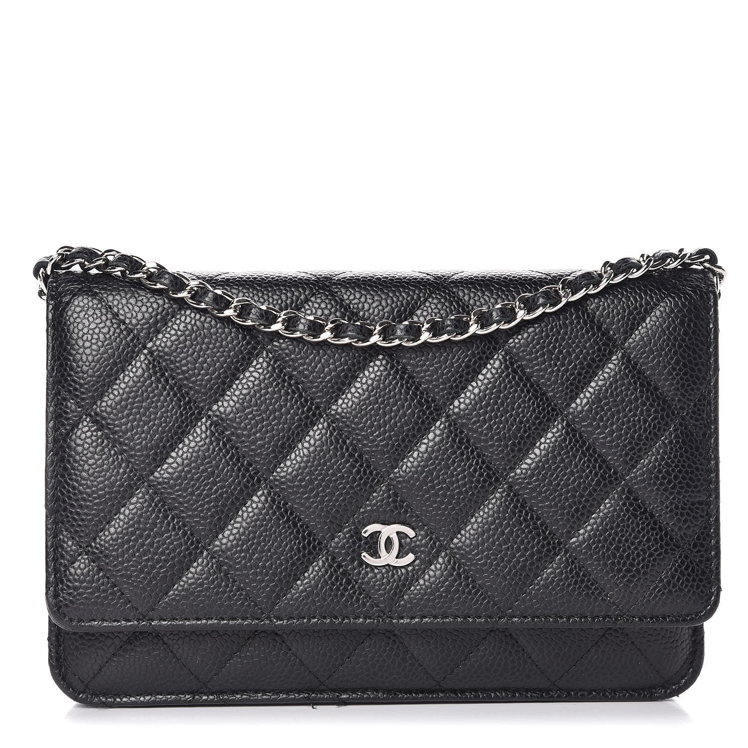 Chanel Caviar Quilted Wallet On Chain WOC Black 1 of 8