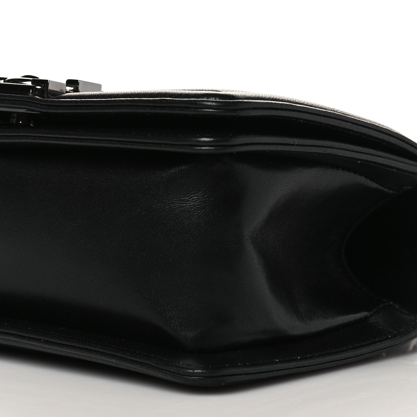 Galuchat Stingray Small Boy Flap Black Silver