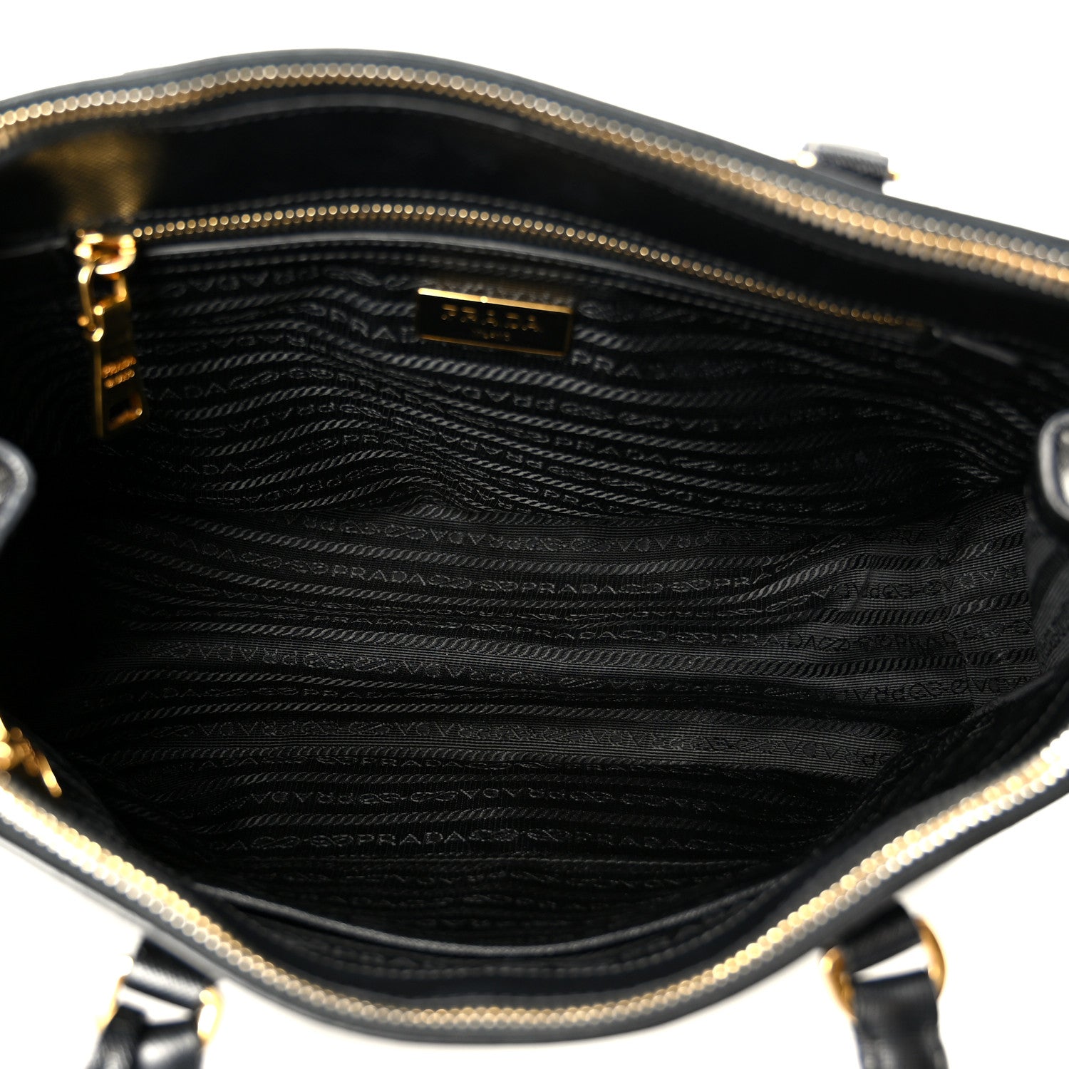 Prada Saffiano Small Galleria Double Zip Tote Black 5 of 10