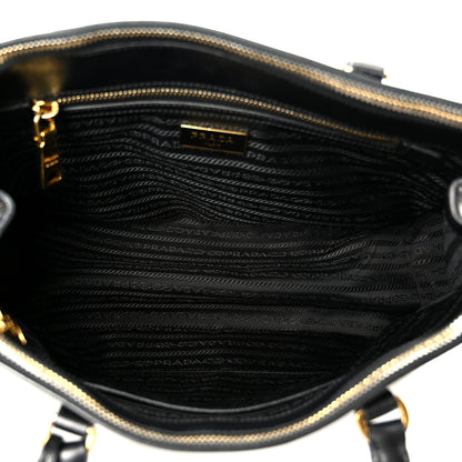 Prada Saffiano Small Galleria Double Zip Tote Black 5 of 10