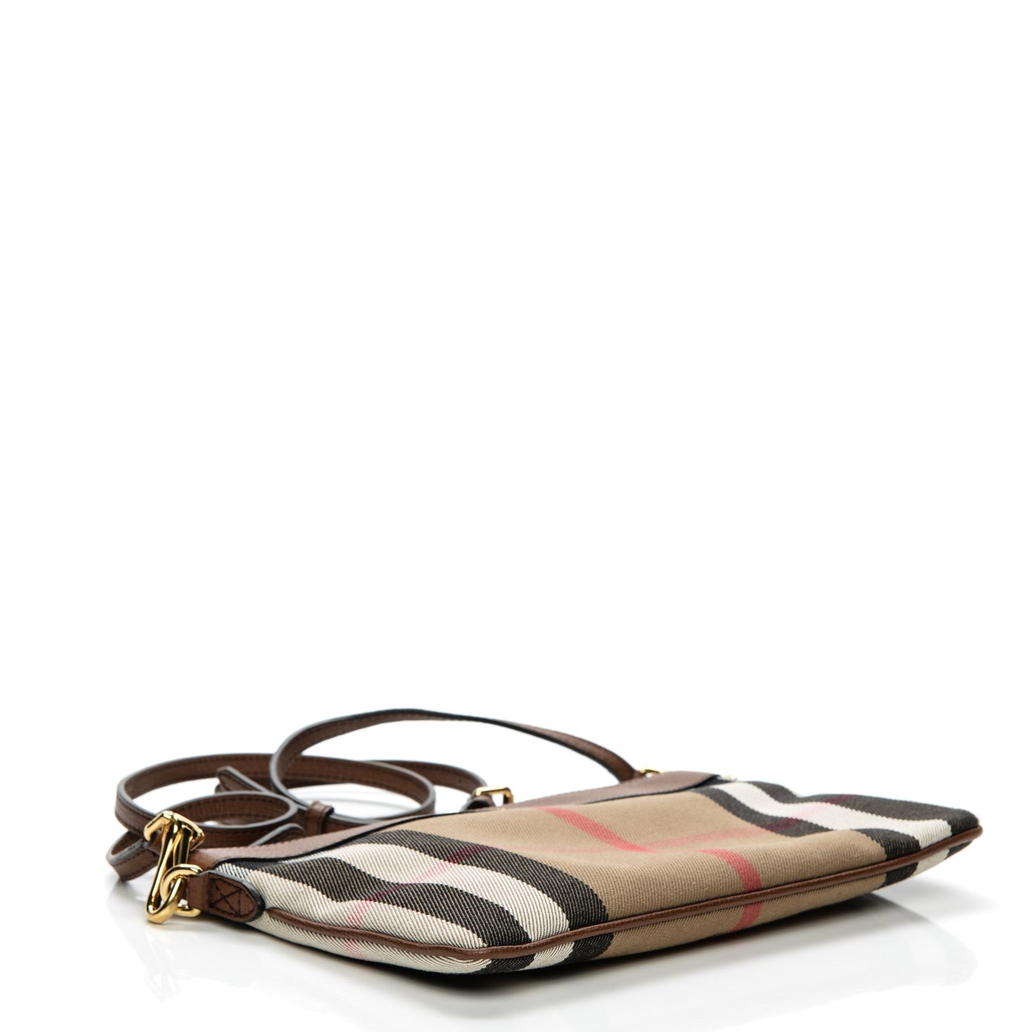 House Check Derby Peyton Crossbody Clutch Bag Tan