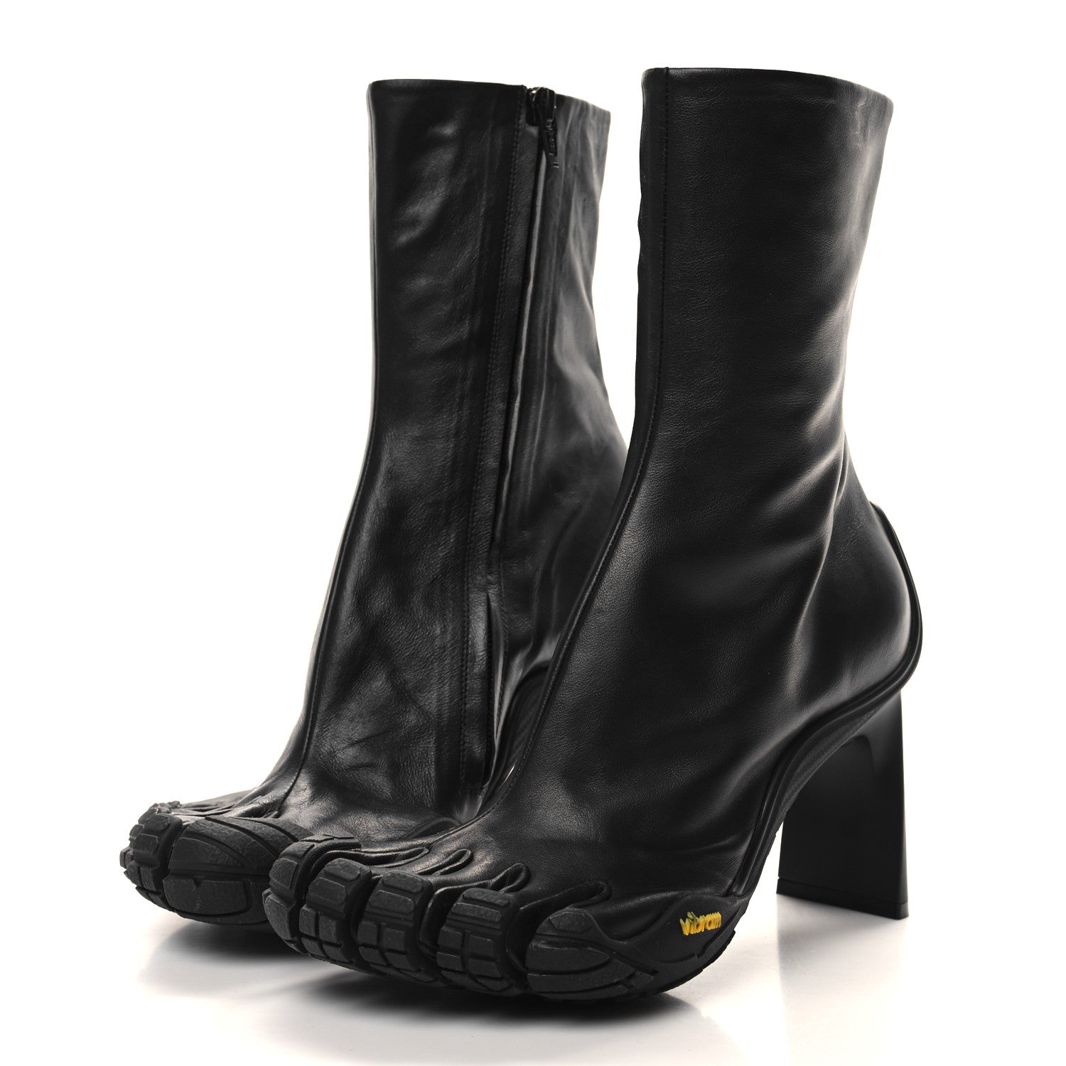 Balenciaga X VIBRAM Calfskin 80mm Toe Booties 39 Black 3 of 7
