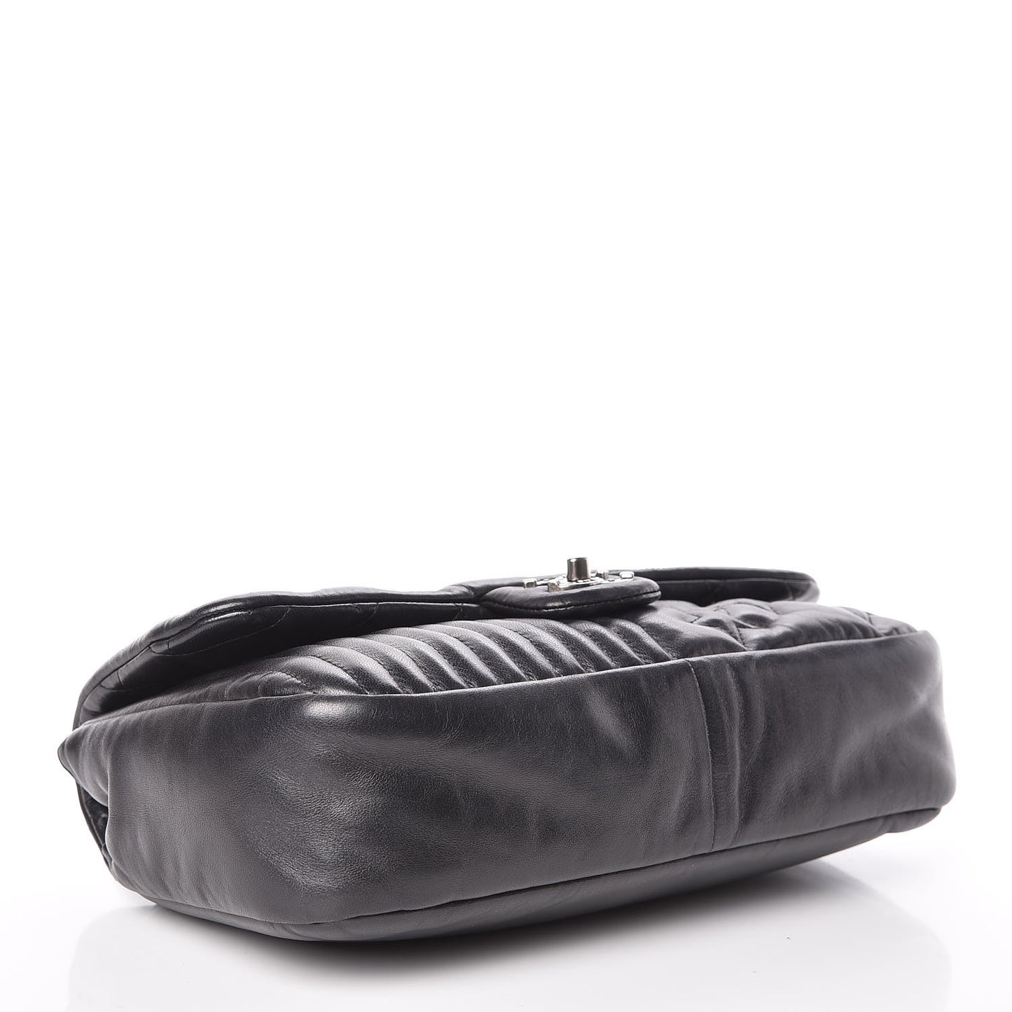 Lambskin Quilted Jumbo Paris Dallas Single Flap Black