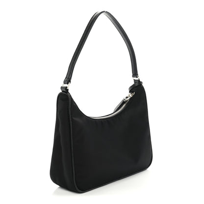 Prada Tessuto Nylon Saffiano Mini Re-Edition 2005 Bag Black 3 of 10