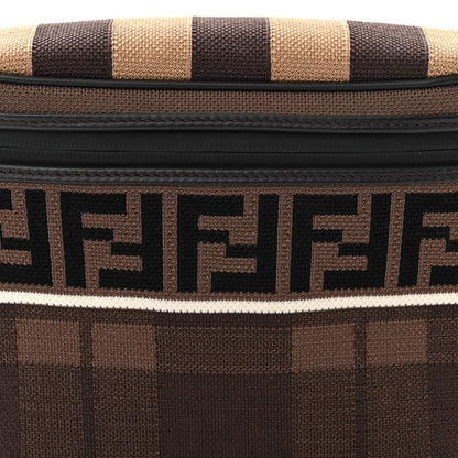 Fendi Vitello Century Maglia Pattern Mix Belt Bag Havana 8 of 10