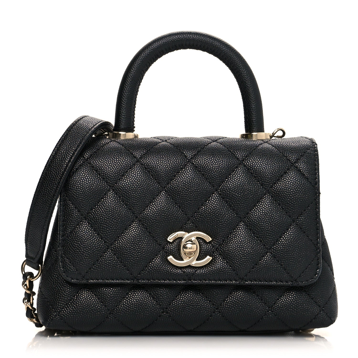 Chanel Caviar Quilted Extra Mini Coco Handle Flap Black 1 of 13