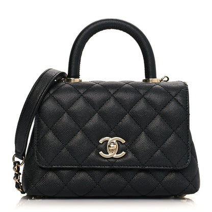 Chanel Caviar Quilted Extra Mini Coco Handle Flap Black 1 of 13