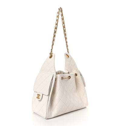 Chanel Caviar Quilted Small Chanel 25 Handbag White 3 of 10