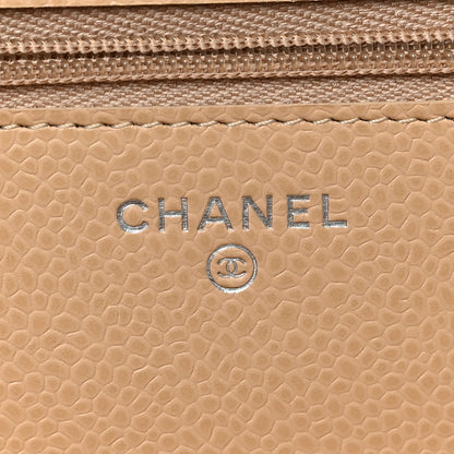 Chanel Caviar Quilted Wallet On Chain WOC Beige 6 of 9