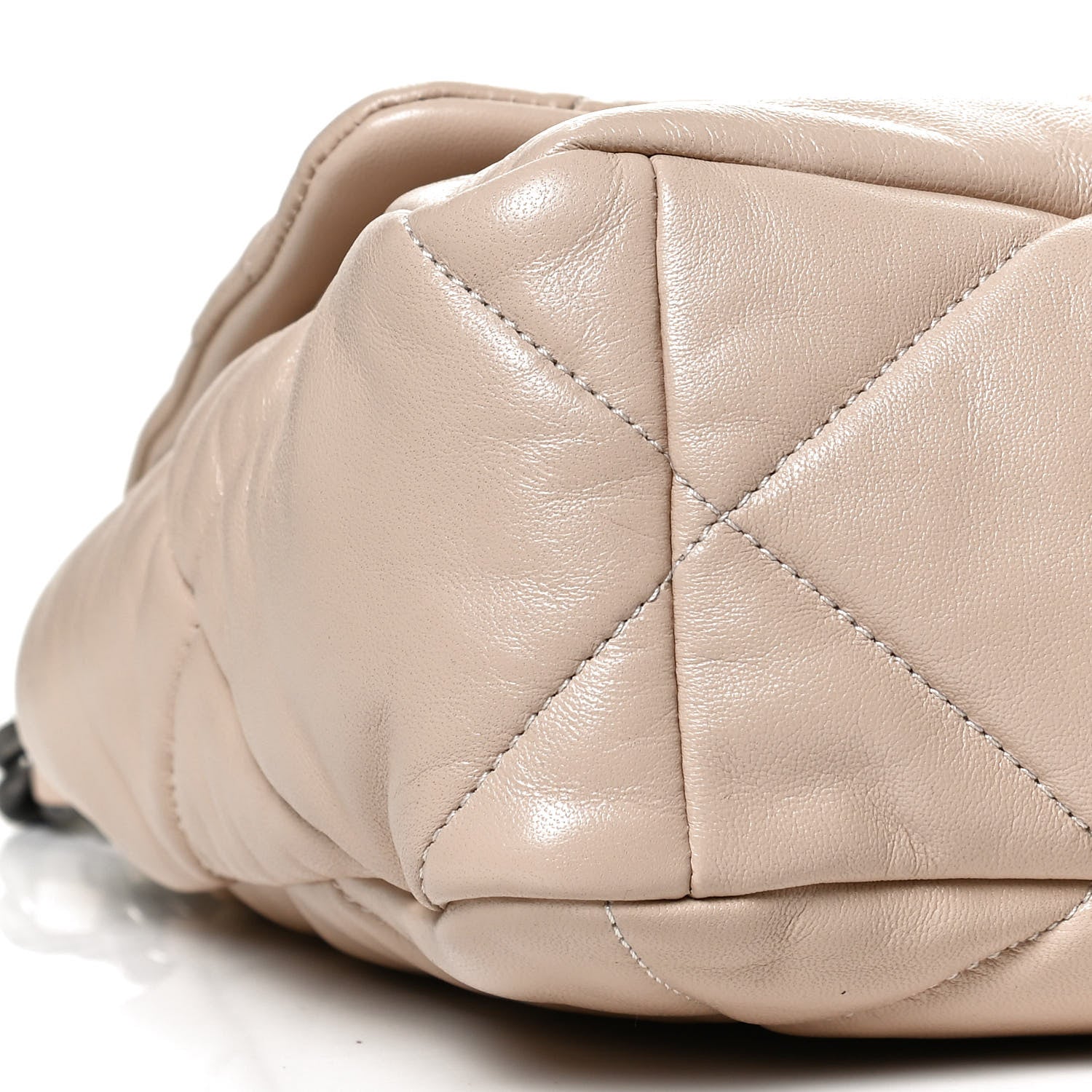 Chanel Lambskin Quilted Large Chanel 19 Flap Beige 9 of 10