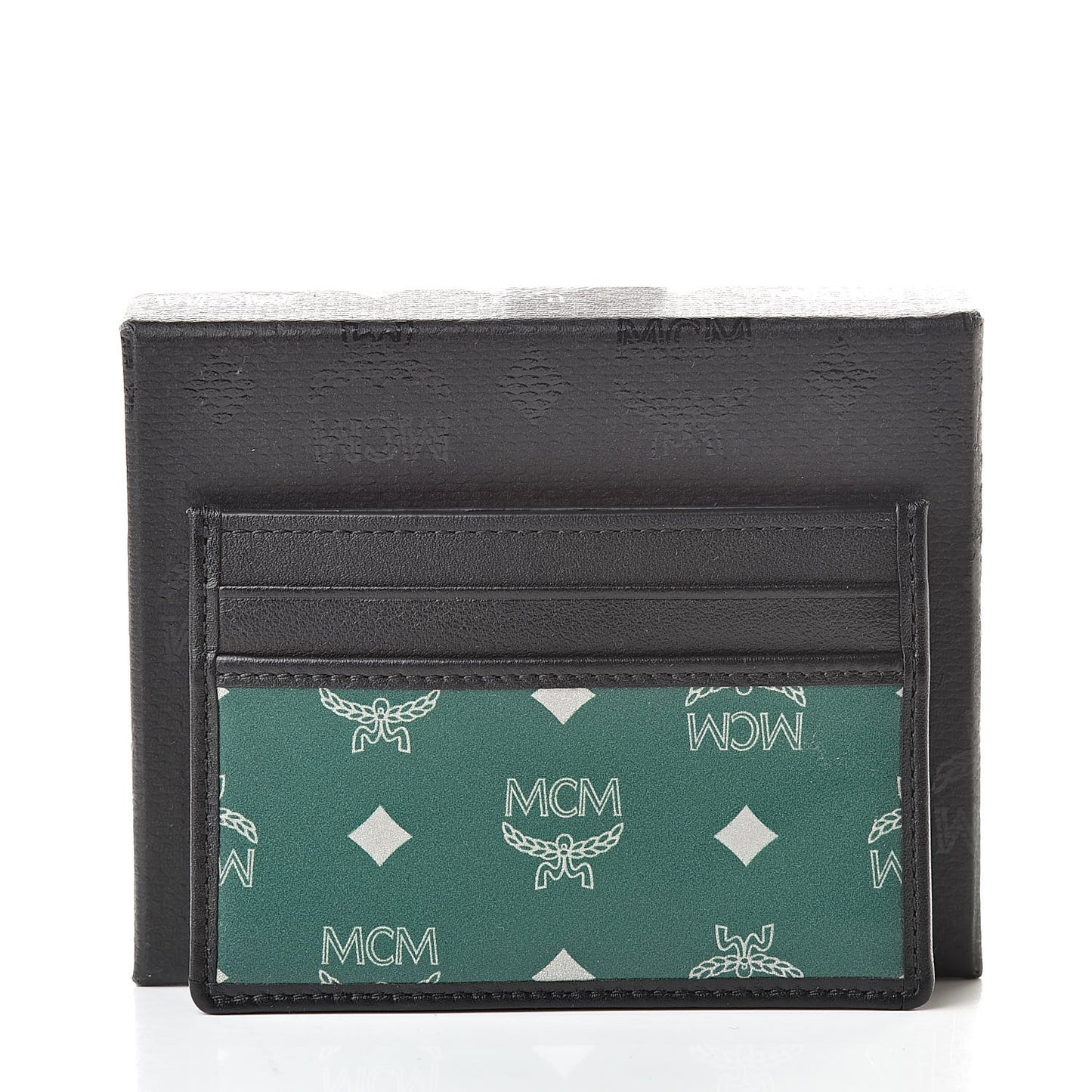 Calfskin Nylon Reflective Mini Card Case Eden