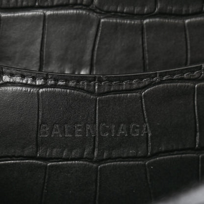 Balenciaga Semi Matte Calfskin Crocodile Embossed Neo Classic Black Hardware Large City Black 6 of 9