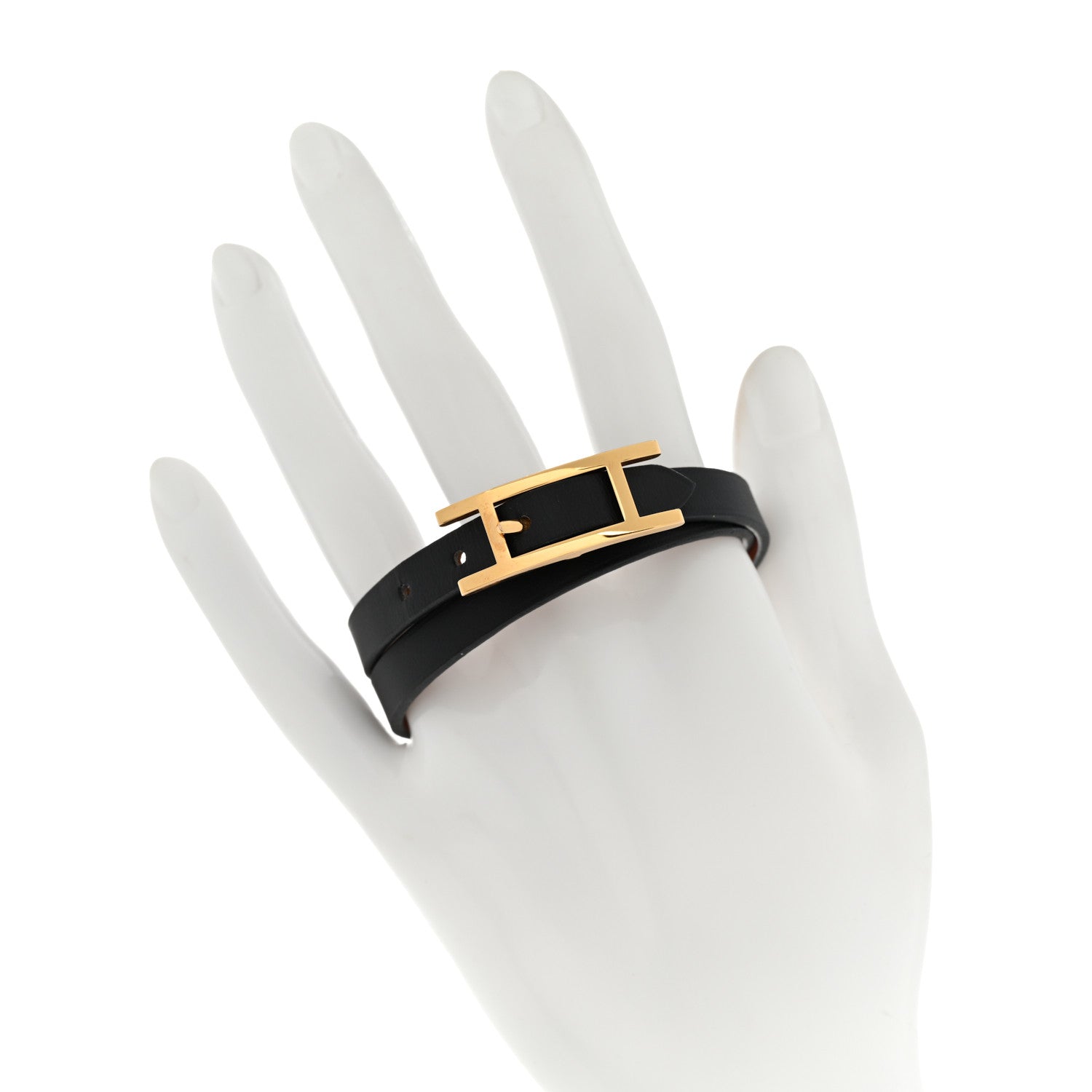 Hermes Swift Behapi Double Tour Bracelet T2 Black 2 of 5