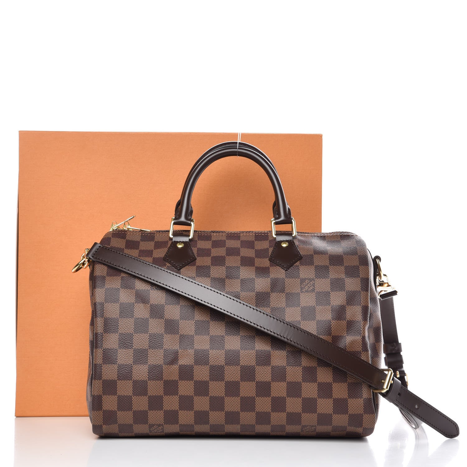 Louis Vuitton Damier Ebene Speedy Bandouliere 30 13 of 13