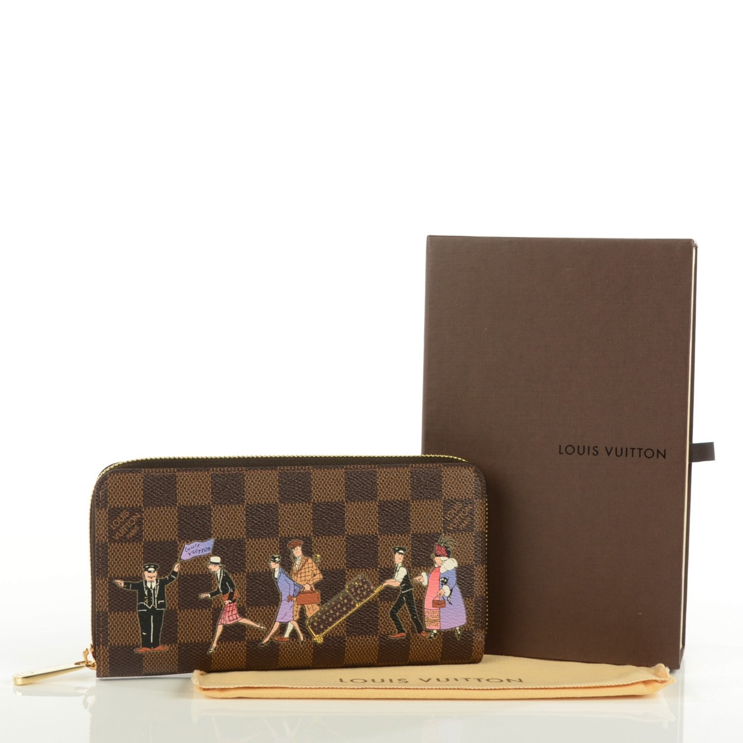 Louis Vuitton Damier Ebene Illustre Zippy Wallet Violet 5 of 8