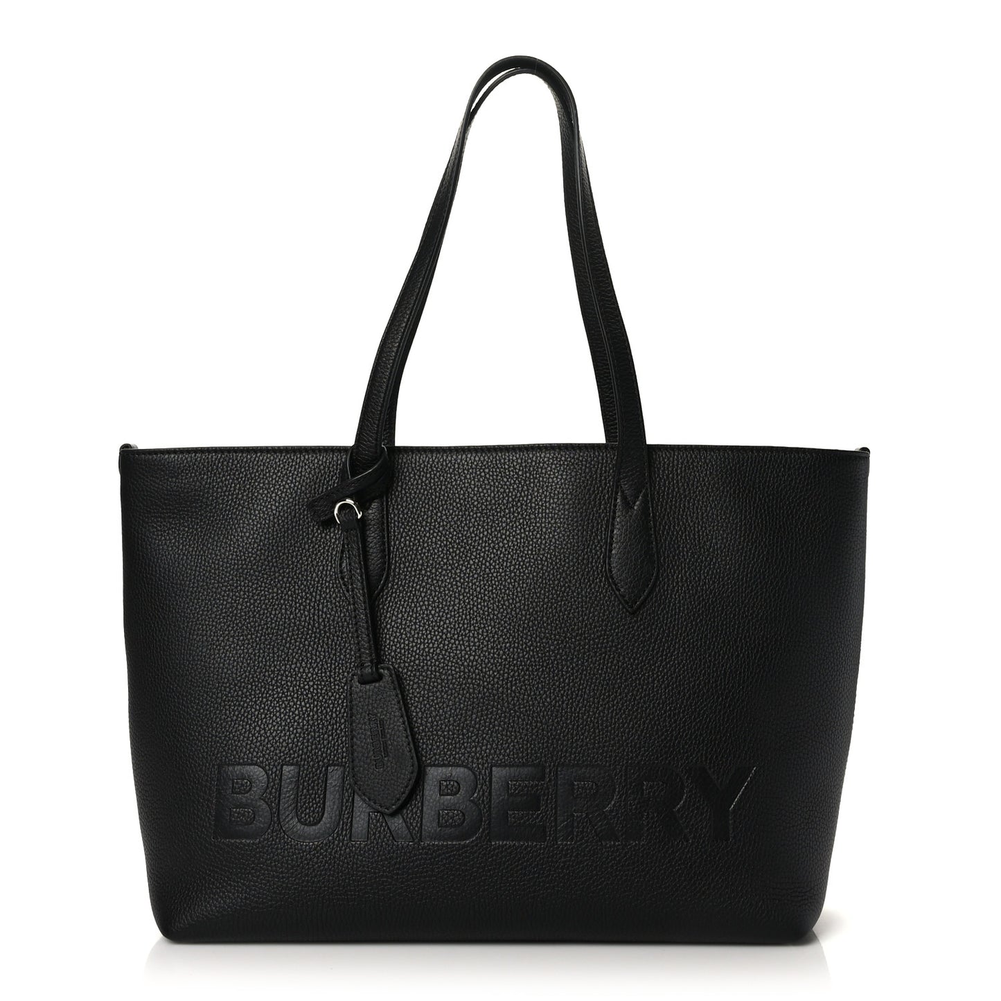 Calfskin Logo Embossed Medium Ardwell Tote Black