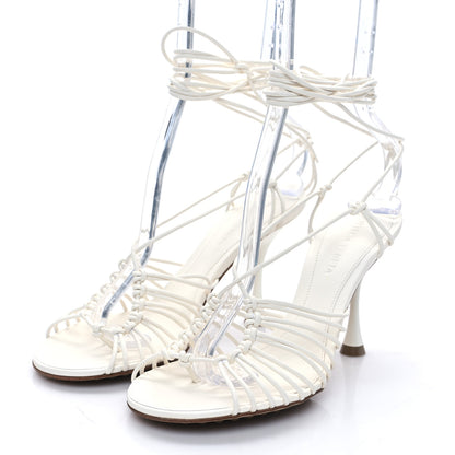 Bottega Veneta Nappa Dot Ankle Tie Sandals 35 White 3 of 8