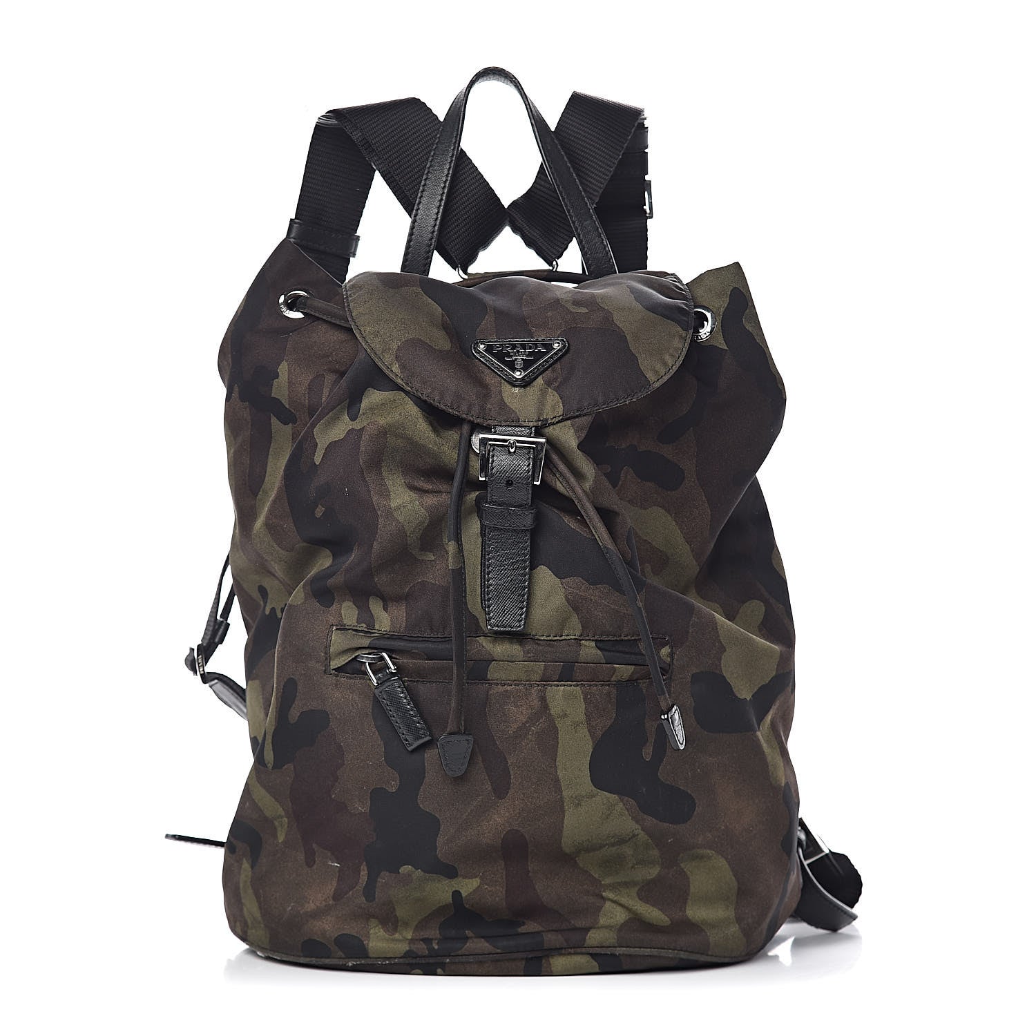 Prada Tessuto Nylon Camouflage Print Cinch Backpack Mimetico 1 of 17